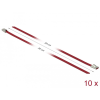 DELOCK Rozsdamentes Acél Kábelkötegek Hossza 500 x Szélesség 4,6 mm piros 10 db.