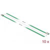 DELOCK Rozsdamentes Acél Kábelkötegek Hossza 500 x Szélesség 4,6 mm zöld 10 db.