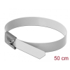 DELOCK Rozsdamentes Acél Kábelkötegek Hossza 500 x Szélesség 7,9 mm fehér 10 db.