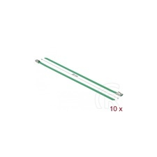 DELOCK rozsdamentes acél kábelkötegelő 10db (200x4,6mm, zöld) kábel és adapter