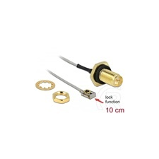 DELOCK RP-SMA (F) - MHF I LK (M) antenna kábel 10cm kábel és adapter