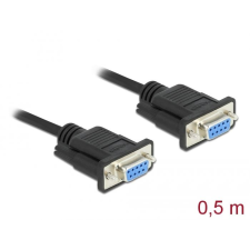 DELOCK RS-232 D-Sub 9-es anyából nullmodemes anyába soros kábel 0,5 m (87308) (DL87308) kábel és adapter