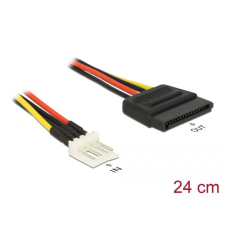 DELOCK SATA 15 pin > 4 pin floppy apa kábel 24cm (83877) (Delock83877) kábel és adapter