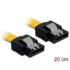 DELOCK SATA 20cm straight/straight metal yellow Cable 82476 kábel és adapter