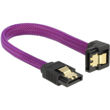Delock SATA 3 F/F adatkábel 0.1m le/egyenes Premium lila kábel és adapter