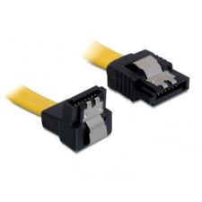 DELOCK SATA 3 F/F adatkábel 0.1m le/egyenes sárga kábel és adapter
