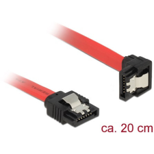  Delock SATA 3 F/F adatkábel 0.2m piros egyenes/90° le kábel és adapter