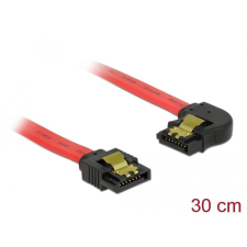 DELOCK SATA 6 Gb/s kábel egyenes - balra 90 fok 30 cm (83963) kábel és adapter