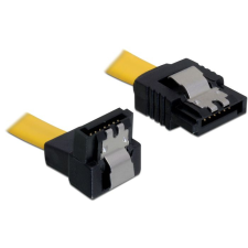 DELOCK SATA 6 Gb/s le /egyenes kábel, fém, 50 cm kábel és adapter