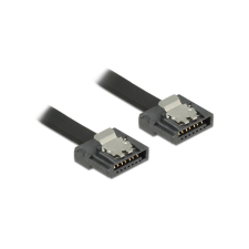 DELOCK SATA-Kabel SATA III -> SATA St/St 0.10m FLEXI schwarz (83838) kábel és adapter