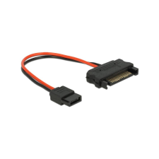 DELOCK SATA-Kabel Slim 6pin -> SATA 15pin 0.10m (84873) kábel és adapter