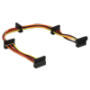DELOCK SATA-tápkábel 15 tus csatlakozódugóval > 4 x 15 tus SATA-csatlakozóhüvely, 40 cm, több színbe
