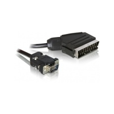 DELOCK SCART kimenet – VGA bemenet video kábel (2 m) kábel és adapter