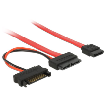 DELOCK Slim SATA anya > SATA 7 tűs + SATA 15 tűs 30cm (84800) (delock84800) kábel és adapter