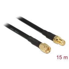 DELOCK SMA-apa > SMA-anya CFD/RF200 antennakábel 15m (89425) (delock89425) kábel és adapter