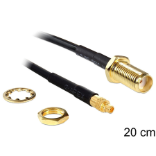 DELOCK SMA jack bulkhead > MMCX dugó, 200 mm egyéb hálózati eszköz