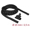DELOCK Spirális kábelburkolat behúzó eszközzel 2,5 m x 25 mm fekete