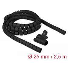 DELOCK Spirális kábelburkolat behúzó eszközzel 2,5 m x 25 mm fekete egyéb hálózati eszköz