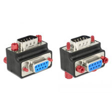 DELOCK Sub-D 9 tűs apa > anya 90 fokos szögben (65593) (delock65593) kábel és adapter