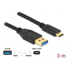  Delock SuperSpeed USB (USB 3.2 Gen 1) kábel A-típusú - USB Type-C csatlakozó végekkel 3 m kábel és adapter