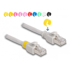 DELOCK Színes klipszes hálózati kábel RJ45 Cat.6A S/FTP 1 m kábel és adapter