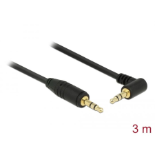 DELOCK sztereo jack kábel 3,5 mm 90° 3m fekete (83758) (del83758) kábel és adapter