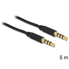 DELOCK sztereó kábel 3.5 mm 4 pin 5 m fekete (83438) (DL83438) kábel és adapter