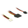 DELOCK Tápkábel 4 tus Floppy-csatlakozóhüvellyel > 15 tus SATA-csatlakozóhüvellyel (5 V + 12 V) + 6