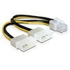 DELOCK tápkábel PCI Express VGA kártyához (2 x Molex / 1 x 6 pin)
