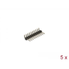 DELOCK Tűfejléc 10 tűs, 2,54 mm-es osztással, 1 soros, szögletes, 5 db. (66695) (66695)
