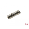 DELOCK Tűfejléc 20 tűs, 2,54 mm-es osztással, 2 soros, szögletes, 5 db. (66702) (66702)