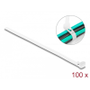 DELOCK Újrahasználható kábelkötegelő H 200 x Sz 7,2 mm 100 db. Fehér
