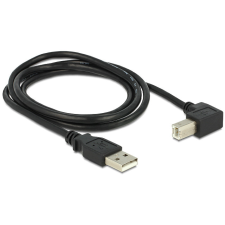 DELOCK USB2.0 kábel USB A dugó - USB B 90 dugó csatlakozókkal, 1m kábel és adapter