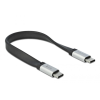 DELOCK USB3.2 Gen2 FPC Flat Ribbon Cable USB Type-C to USB Type-C 22cm cable Black (85926)