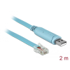 DELOCK USB 2.0 A-típusú apa > 1 x soros RS-232 RJ45 apa adapter 2m kék (DE64185)