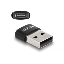 DELOCK USB 2.0 adapter A-típusú USB apa - USB Type-C anya fekete (60002) (DE60002) kábel és adapter