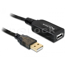 DELOCK usb 2.0-ás hosszabbító kábel (aktív), 15 m kábel és adapter