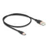 DELOCK USB 2.0 kábel USB A-típusú dugó - USB Type-C dugó 0,5 m fekete Szilikon