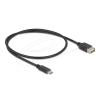 DELOCK USB 2.0 kábel USB Type-C apa EASY USB Type-A anya, 0,5 m