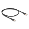 DELOCK USB 2.0 kábel USB Type-C dugó - dugó PD 3.0 60 W 0,5 m fekete Szilikon