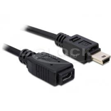 DELOCK USB 2.0 mini-B hosszabbító kábel, apa-anya 1m (DL82667) kábel és adapter