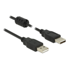 DELOCK USB 2.0-s kábel A-típusú csatlakozódugóval &gt; USB 2.0-s, A-típusú csatlakozódugóval, 5,0 m, fe kábel és adapter