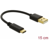 DELOCK USB 2.0 Type C Átalakító Fekete 15cm 85354