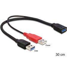 DELOCK USB 3.0-A anya &gt; USB 3.0-A apa + USB 2.0-A apa kábel kábel és adapter