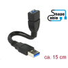 DELOCK USB 3.0 A male > USB 3.0 A female ShapeCable 0.15 m kábel (83713) (delock-83713)