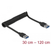DELOCK USB 3.0 csavart kábel A-típusú apa - A-típusú apa csatlakozóval