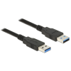 DELOCK USB 3.0-s kábel A-típusú csatlakozódugóval > USB 3.0-s, A-típusú csatlakozódugóval, 1,0 m, fe