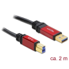 DELOCK usb 3.0 type-a male usb 3.0 type-b male premium cable 2m black 82757