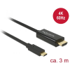 DELOCK USB 3.0 Type C HDMI Átalakító Fekete 3m 85292