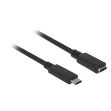 DELOCK USB 3.1 (Gen 1) Hosszabbítókábel [1x USB-C™ dugó - 1x USB-C™ alj] 1.00 m Fekete kábel és adapter